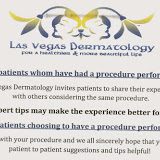 A poster of las vegas dermatologists with white background