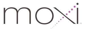 Moxi brand logo with white background