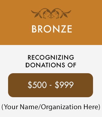 Bronze recognizes donations of the money