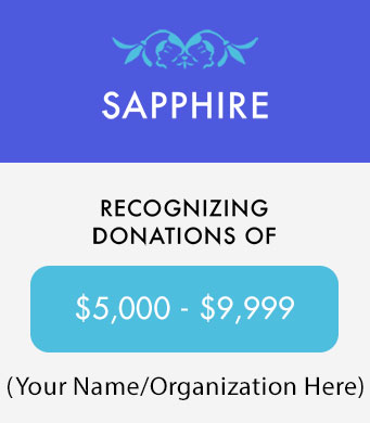 Sapphire Recognizing donations of money